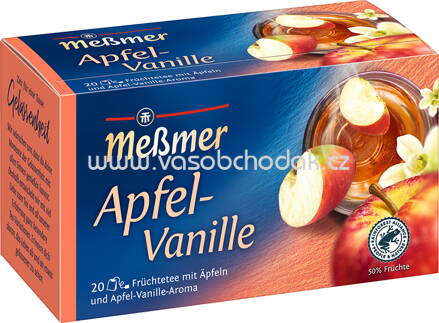 Meßmer Früchtetee Apfel Vanille, 20 Beutel