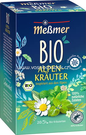 Meßmer Bio Kräutertee Alpen Kräuter, 20 Beutel