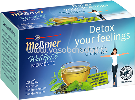 Meßmer Detox your feelings Brennnessel Grüner Tee, 20 Beutel