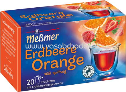 Meßmer Früchtetee Erdbeere-Orange, 20 Beutel