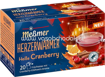 Meßmer Herzerwärmer Heiße Cranberry, 20 Beutel