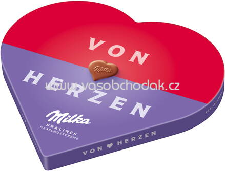 Milka 'Von Herzen' Pralinés Haselnusscrème, 165g