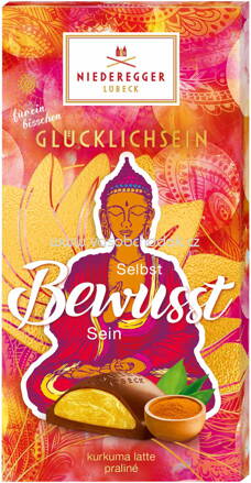 Niederegger Glücklichsein Bewusst Praliné Tafel Kurkuma Latte, 100g