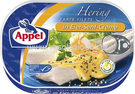 Appel Heringsfilet in Eier-Senf-Creme, 200g