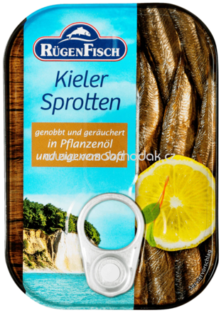 Rügen Fisch Kieler Sprotten geräuchert in Pflanzenöl, 90g