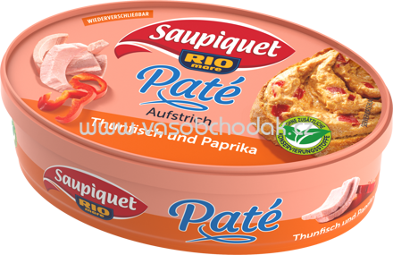 Saupiquet Paté Aufstrich Thunfisch und Paprika, 115g