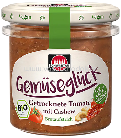 Schwartau Gemüseglück Getrocknete Tomate mit Cashew, 135g