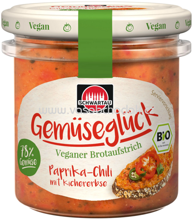 Schwartau Gemüseglück Paprika-Chili mit Kichererbse, 135g, 135g