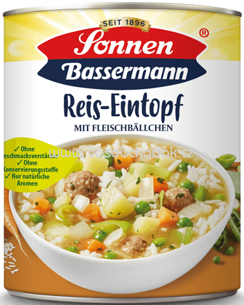 Sonnen Bassermann Eintopf - Reis Eintopf mit Fleischbällchen, 800g