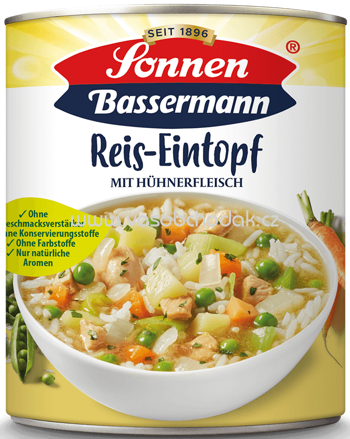 Sonnen Bassermann Eintopf - Reis Eintopf mit Hühnerfleisch, 800g