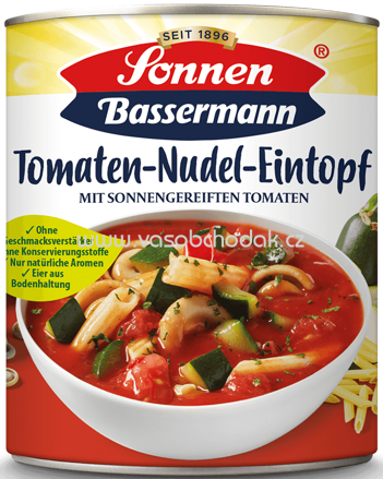 Sonnen Bassermann Eintopf - Tomaten Nudel Eintopf mit sonnengereiften Tomaten, 800g