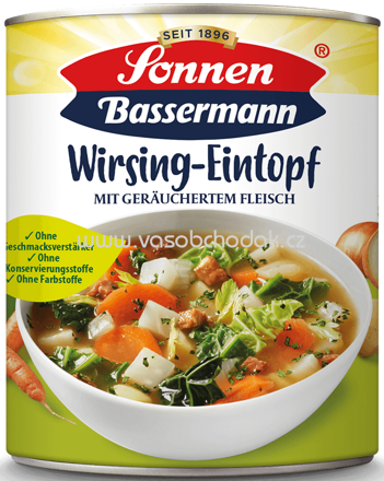 Sonnen Bassermann Eintopf - Wirsing Eintopf mit geräuchertem Fleisch, 800g