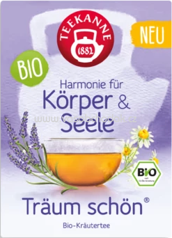Teekanne Bio Harmonie für Körper und Seele Träum Schön, 15 Beutel