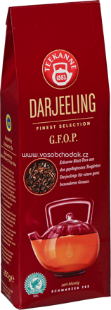 Teekanne Schwarzer Tee Darjeeling Finest Selection G.F.O.P., 250g