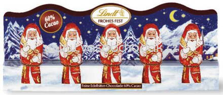 Lindt Mini-Weihnachtsmänner Edelbitter, 5x10g, 50g