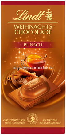 Lindt Weihnachts-Chocolade Rum-Punsch, 100g
