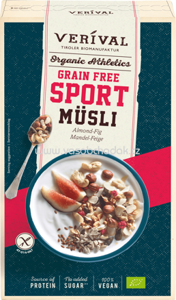 Verival Grain Free Sport Müsli Mandel Feige, glutenfrei, 300g