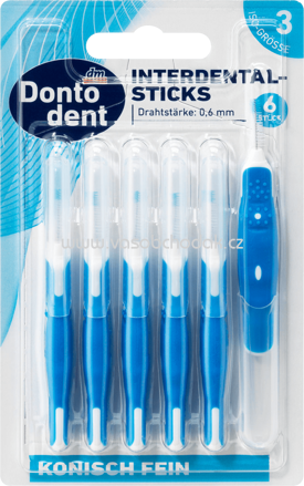Dontodent Interdentalbürsten blau, ISO 3, 0,6 mm, 6 St