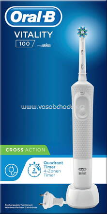 Oral-B Elektrische Zahnbürste Cross Action Vitality White, 1 St
