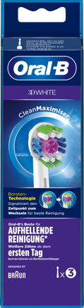 Oral-B Aufsteckbürsten 3D White CleanMaximizer, 3 St