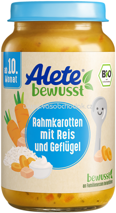 Alete Rahmkarotten mit Reis und Geflügel, ab 10. Monat, 220g