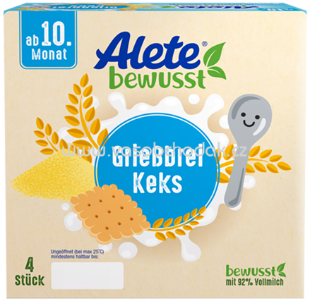 Alete Grießbrei Keks, ab 10. Monat, 4x100g, 0,4 kg