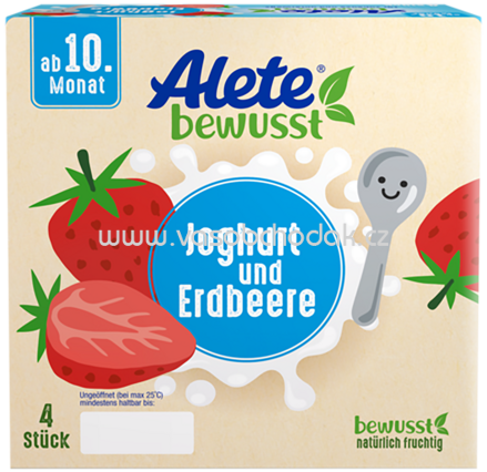 Alete Joghurt und Erdbeere, ab 10. Monat, 4x100g, 0,4 kg