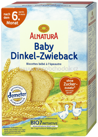 Alnatura Baby-Dinkel-Zwieback, nach dem 6. Monat 200 g