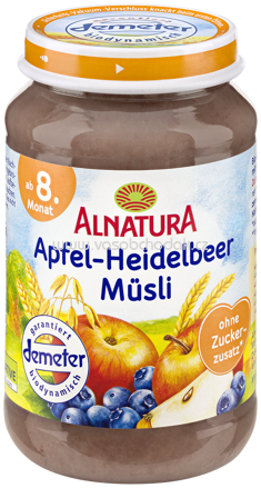 Alnatura Apfel-Heidelbeer-Müsli, ab 8. Monat, 190g