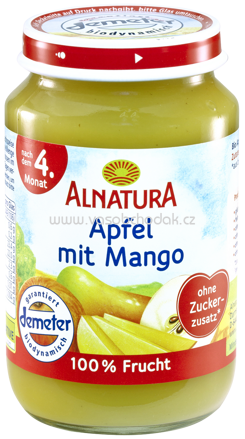Alnatura Apfel mit Mango, nach dem 4. Monat 190 g