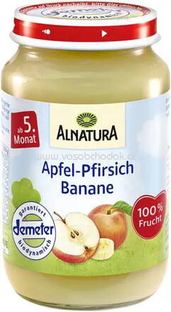 Alnatura Apfel Pfirsich Banane, ab 5. Monat, 190g