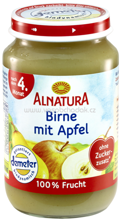 Alnatura Birne mit Apfel, nach dem 4. Monat, 190 g