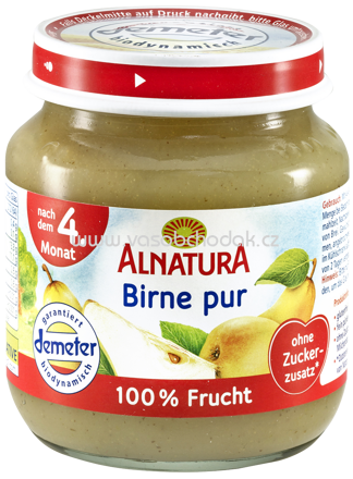 Alnatura Birne pur, nach dem 4. Monat, 125 g