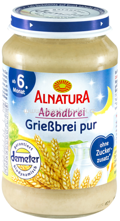Alnatura Abendbrei Grießbrei pur ab 6. Monat, 190 g