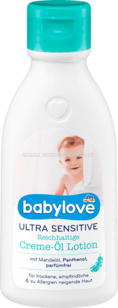 Babylove Ultra Sensitive Creme-Öl-Lotion, 250 ml