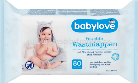 Babylove Feuchte Waschlappen, 80 St