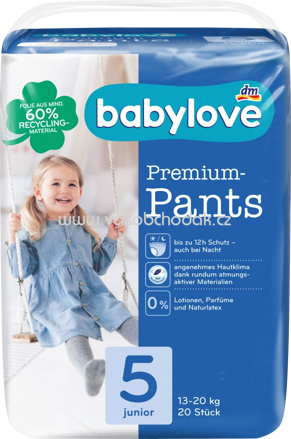 Babylove Baby Pants Premium Gr. 5 Junior, 13-20 kg, 20 St