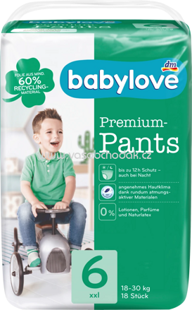 Babylove Baby Pants Premium Gr. 6 XXL, 18-30 kg, 18 St