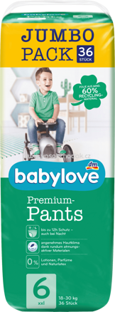 Babylove Baby Pants Premium Gr. 6 XXL, 18-30 kg, Jumbo Pack, 36 St