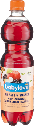 Babylove Saft Apfel-schwarze Johannisbeere-Holunder mit stillem Wasser, nach dem 4. Monat, 750 ml