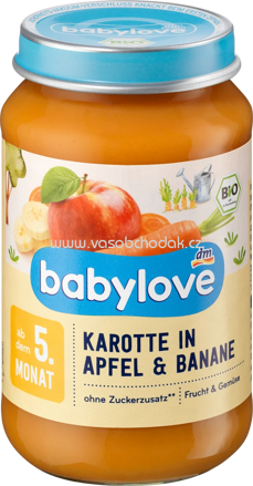 Babylove Karotte in Apfel & Banane, ab dem 5. Monat, 190g