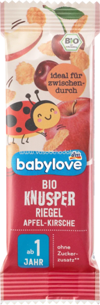 Babylove Bio Knusper Riegel Apfel-Kirsche, ab 1 Jahr, 25g
