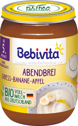 Bebivita Abendbrei Griess-Banane-Apfel, ab dem 5. Monat, 190g