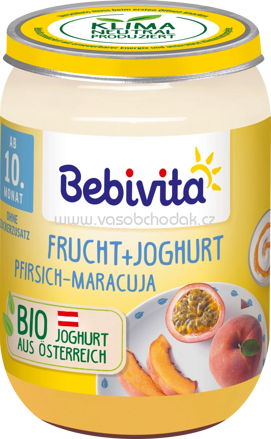 Bebivita Frucht & Joghurt Pfirsich-Maracuja, ab dem 10. Monat, 190g