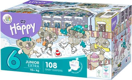 Bella Baby Happy Windeln Größe 6, Junior Extra 16+ kg, 108 St