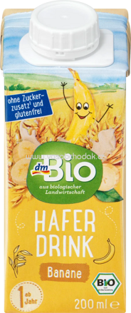 dmBio Haferdrink Banane, ab 1 Jahr, 200 ml