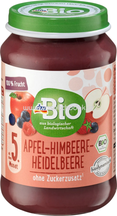 dmBio Apfel-Himbeere-Heidelbeere, nach dem 5. Monat, 190g