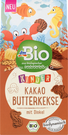 dmBio Kinder Kakao Butterkekse mit Dindel, ab 3 Jahren, 125g