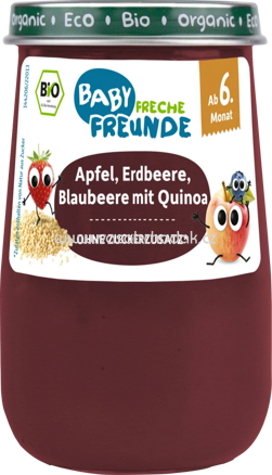 Freche Freunde Apfel, Erdbeere, Blaubeere mit Quinoa, ab dem 6. Monat, 190g