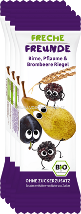 Freche Freunde Fruchtriegel Birne, Pflaume & Brombeere, 4 St